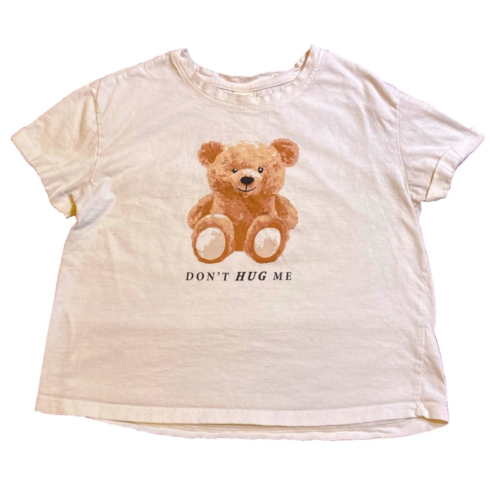 Cute teddy bear cropped Tee